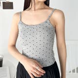 カップ付きドット柄キャミソール | Outfitter lab | 詳細画像15 
