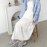 無地/チェック柄ティアードロングスカート | Outfitter lab | 詳細画像8 