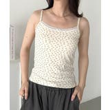 アイボリー | カップ付き小花柄キャミソール | Outfitter lab