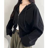 ブラック | ダブルジップショートパーカー | Outfitter lab