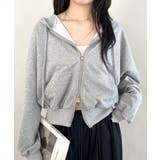 グレー | ダブルジップショートパーカー | Outfitter lab