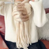 マルチチェックボリュームフリンジマフラー | Outfitter lab | 詳細画像19 