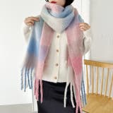 マルチチェックボリュームフリンジマフラー | Outfitter lab | 詳細画像38 