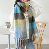 マルチチェックボリュームフリンジマフラー | Outfitter lab | 詳細画像46 