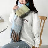 マルチチェックボリュームフリンジマフラー | Outfitter lab | 詳細画像48 