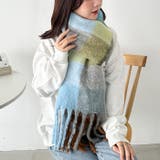 マルチチェックボリュームフリンジマフラー | Outfitter lab | 詳細画像49 