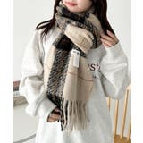 ベージュ | シンプルタータンチェックマフラー | Outfitter lab