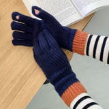【スマホ対応】リブニットホールタッチバイカラーグローブ手袋 | Outfitter lab | 詳細画像15 