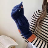 【スマホ対応】リブニットホールタッチバイカラーグローブ手袋 | Outfitter lab | 詳細画像16 