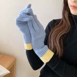 【スマホ対応】リブニットホールタッチバイカラーグローブ手袋 | Outfitter lab | 詳細画像22 
