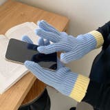 【スマホ対応】リブニットホールタッチバイカラーグローブ手袋 | Outfitter lab | 詳細画像23 