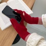 【スマホ対応】リブニットホールタッチバイカラーグローブ手袋 | Outfitter lab | 詳細画像27 