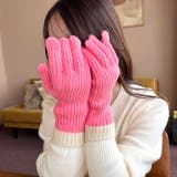 【スマホ対応】リブニットホールタッチバイカラーグローブ手袋 | Outfitter lab | 詳細画像33 