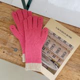 【スマホ対応】リブニットホールタッチバイカラーグローブ手袋 | Outfitter lab | 詳細画像34 