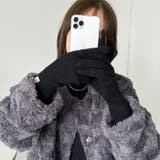 【スマホ対応】リブニットホールタッチグローブ手袋 | Outfitter lab | 詳細画像13 