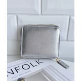 シルバー | 【5色展開】シンプル無地二つ折りウォレット | Outfitter lab