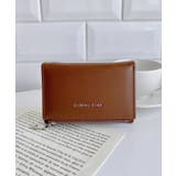 ブラウン | 【5色展開】シンプルロゴ入り三つ折りウォレット | Outfitter lab