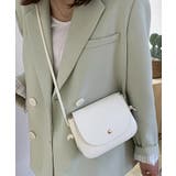 ホワイト | フラップフェイクレザーショルダーバッグ | Outfitter lab