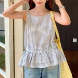 フリルヘムチェックキャミソール | Outfitter lab | 詳細画像12 