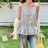 フリルヘムチェックキャミソール | Outfitter lab | 詳細画像15 