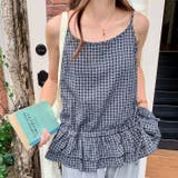 フリルヘムチェックキャミソール | Outfitter lab | 詳細画像5 