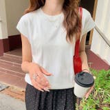 クルーネックフレンチスリーブ半袖ニット | Outfitter lab | 詳細画像11