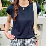 クルーネックフレンチスリーブ半袖ニット | Outfitter lab | 詳細画像5