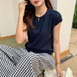 クルーネックフレンチスリーブ半袖ニット | Outfitter lab | 詳細画像8