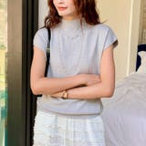 ハイネックフレンチスリーブ半袖ニット | Outfitter lab | 詳細画像24 