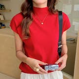 ハイネックフレンチスリーブ半袖ニット | Outfitter lab | 詳細画像25 