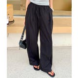 ブラック | ナイロンタックバレルレッグパンツ | Outfitter lab