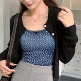 レーストリム花柄キャミソール カップ付き | Outfitter lab | 詳細画像12