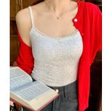 ホワイト | レーストリム花柄キャミソール カップ付き | Outfitter lab