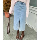 ライトブルー | ハイウエストデニムロングスカート | Outfitter lab