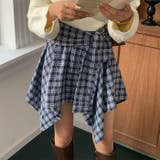 ヴィンテージチェック柄アシンメトリースカート | Outfitter lab | 詳細画像10 