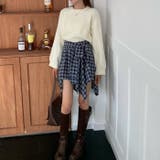 ヴィンテージチェック柄アシンメトリースカート | Outfitter lab | 詳細画像14 