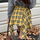 ヴィンテージチェック柄アシンメトリースカート | Outfitter lab | 詳細画像17 
