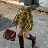 ヴィンテージチェック柄アシンメトリースカート | Outfitter lab | 詳細画像18 