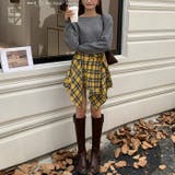 ヴィンテージチェック柄アシンメトリースカート | Outfitter lab | 詳細画像19 