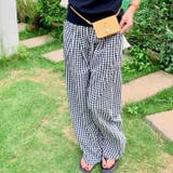 チェック柄ルーズストレートレッグパンツ | Outfitter lab | 詳細画像17