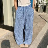 チェック柄ルーズストレートレッグパンツ | Outfitter lab | 詳細画像5