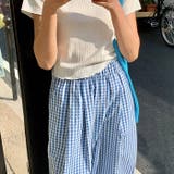 チェック柄ルーズストレートレッグパンツ | Outfitter lab | 詳細画像7
