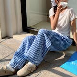 チェック柄ルーズストレートレッグパンツ | Outfitter lab | 詳細画像9