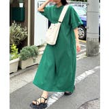 グリーン | COSBY/半袖ワッペンマキシワンピース | Outfitter lab