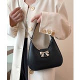 ブラック | 2WAYリボンメタルチャームバッグ | Outfitter lab