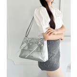 シルバー | ダブルリボンスクエアショルダーバッグ | Outfitter lab