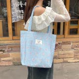 リボンギンガムチェックトートバッグ | Outfitter lab | 詳細画像14