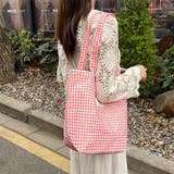 リボンギンガムチェックトートバッグ | Outfitter lab | 詳細画像9