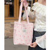 ピンク | リボンギンガムチェックトートバッグ | Outfitter lab