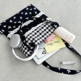 リボンギンガムチェックパターンフリルトート | Outfitter lab | 詳細画像18 